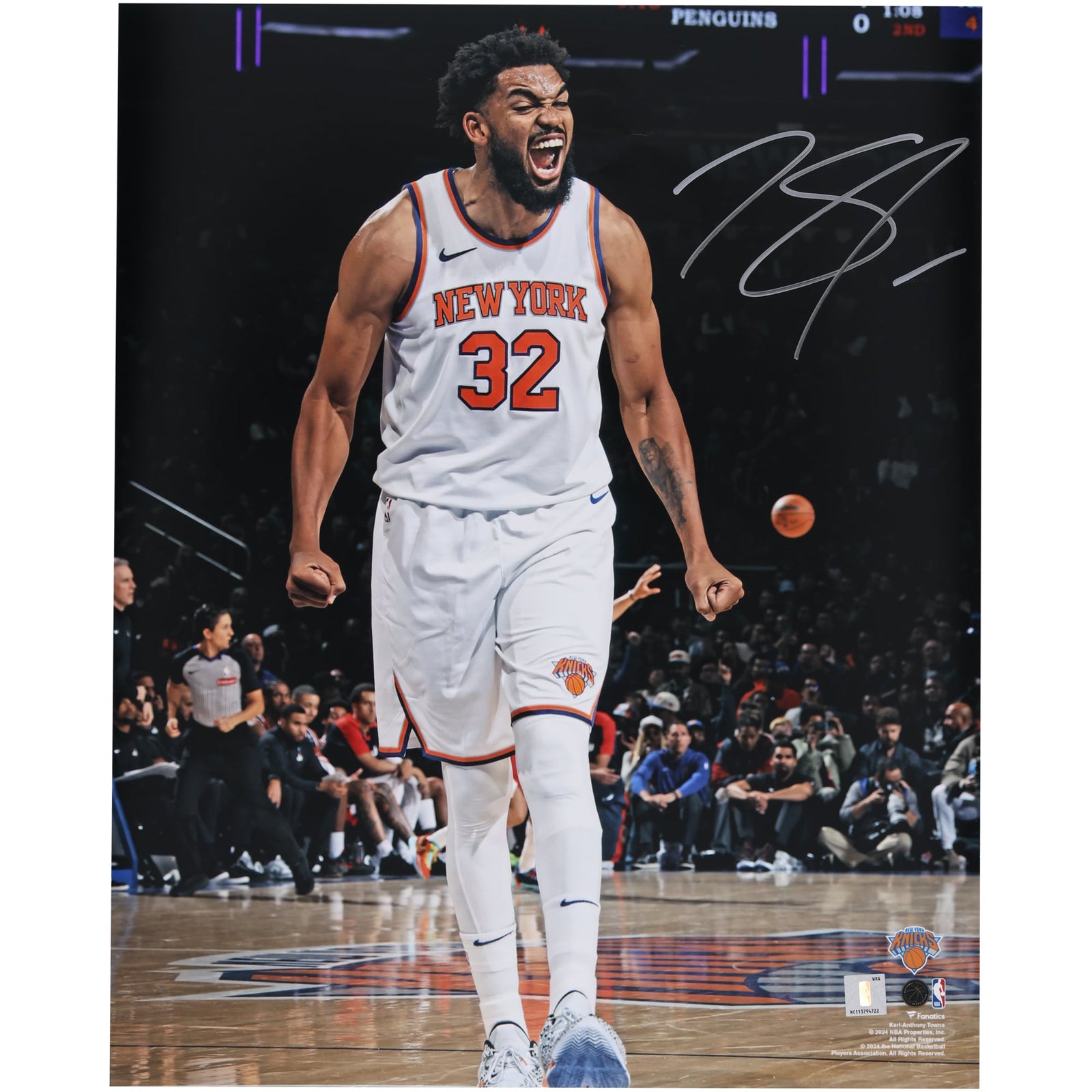 Karl - Anthony Towns New York Knicks Fanatics Authentic Autographed 16" x 20" Scream Photograph - The Ballers Bank