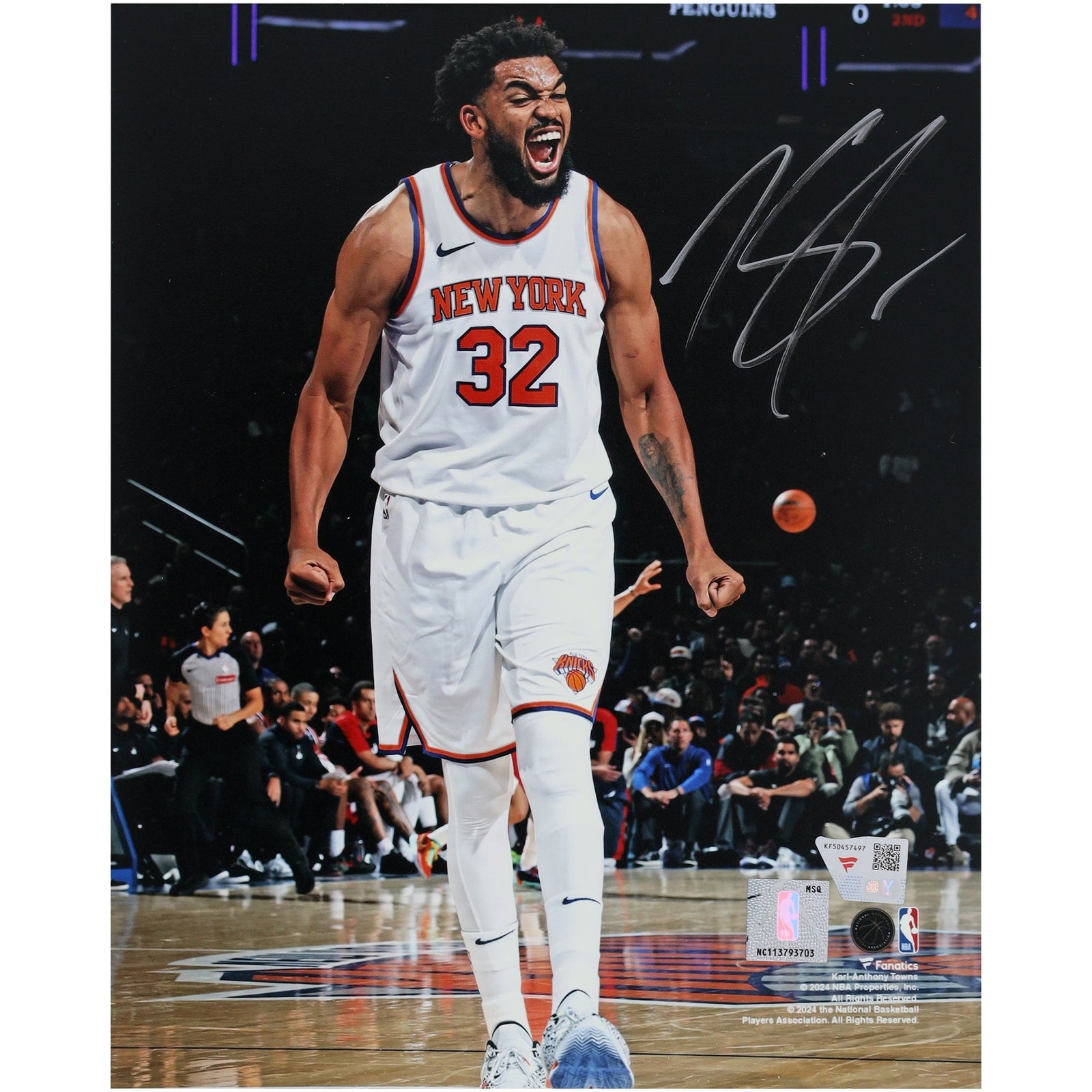 Karl - Anthony Towns New York Knicks Fanatics Authentic Autographed 8" x 10" Scream Photograph - The Ballers Bank