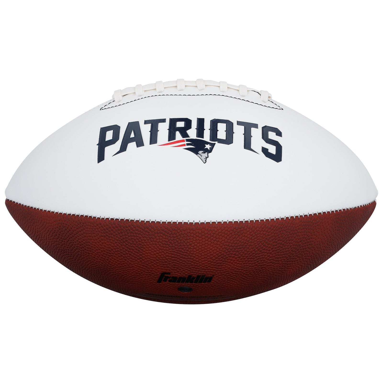 Kayshon Boutte New England Patriots Autographed Fanatics Authentic Franklin White Panel Football - The Ballers Bank
