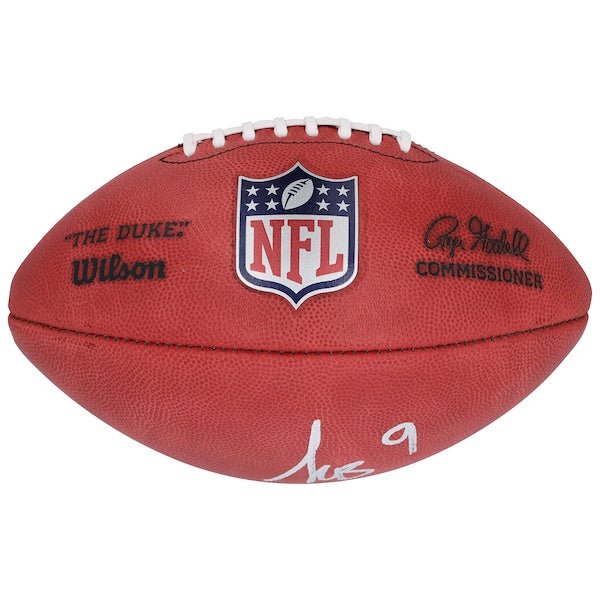 Kayshon Boutte New England Patriots Autographed Fanatics Authentic Wilson Duke Full Color Football - The Ballers Bank