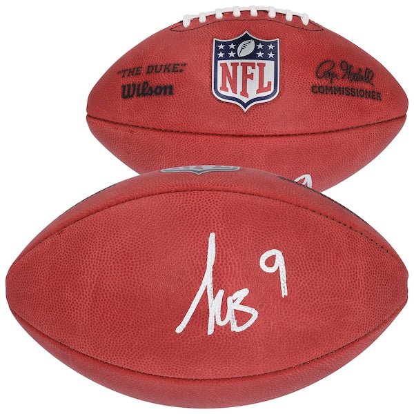 Kayshon Boutte New England Patriots Autographed Fanatics Authentic Wilson Duke Full Color Football - The Ballers Bank