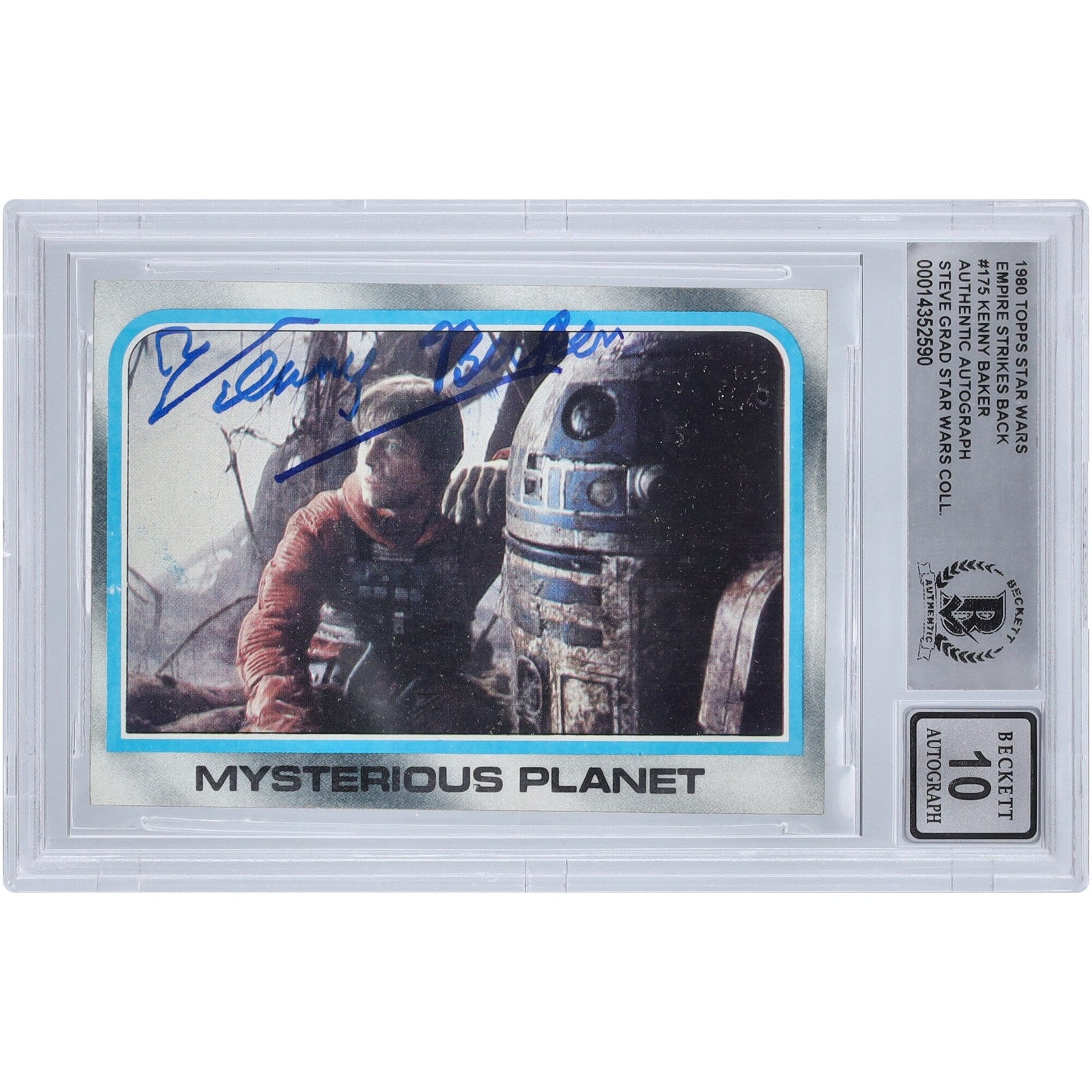 Kenny Baker Star Wars Autographed 1980 Topps The Empire Strikes Back 175 BGS Authenticated 10 Card - The Ballers Bank