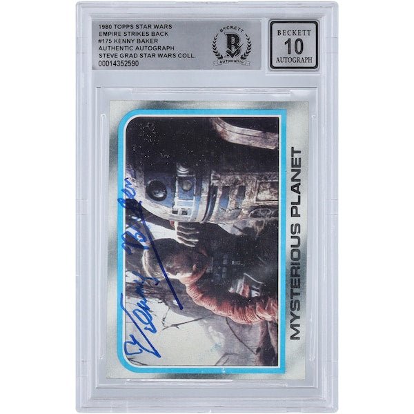 Kenny Baker Star Wars Autographed 1980 Topps The Empire Strikes Back 175 BGS Authenticated 10 Card - The Ballers Bank
