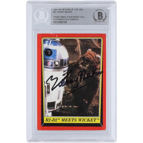 Kenny Baker Star Wars Autographed 1983 Topps Return of the Jedi 91 BGS Authenticated Card - The Ballers Bank