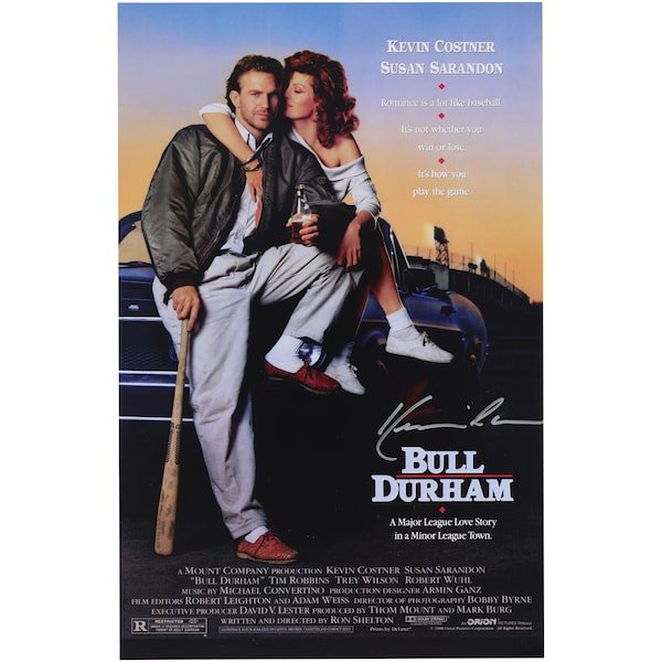 Kevin Costner Bull Durham Autographed Fanatics Authentic 11" x 17" Movie Poster - The Ballers Bank