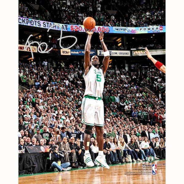 Kevin Garnett Boston Celtics Fanatics Authentic Autographed 8" x 10" Shooting In White Photograph - The Ballers Bank