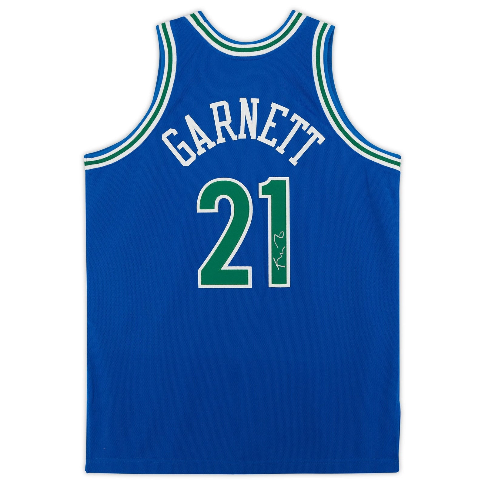 Kevin Garnett Minnesota Timberwolves Fanatics Authentic Autographed Blue 1995 - 96 Mitchell and Ness Authentic Jersey - The Ballers Bank