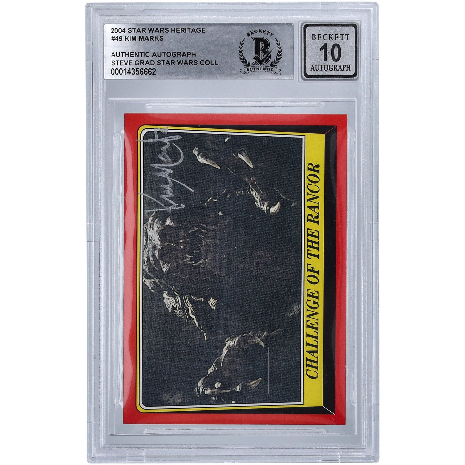 Kim Marks Star Wars Autographed 2004 Topps Heritage 49 BGS Authenticated 10 Card - The Ballers Bank
