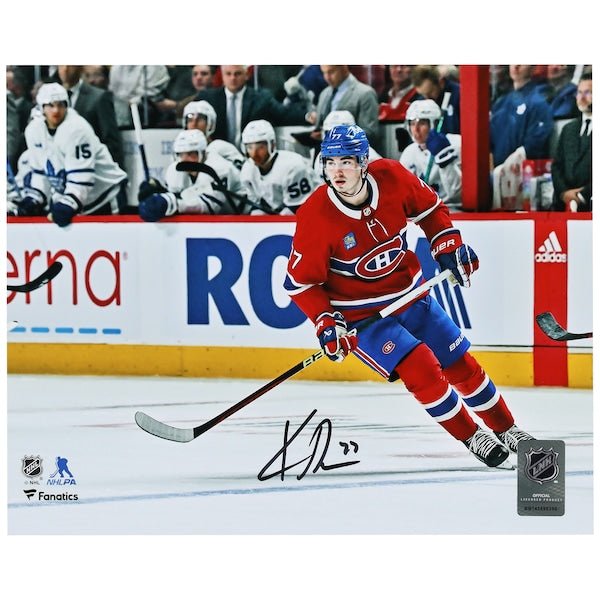 Kirby Dach Montreal Canadiens Fanatics Authentic Autographed 8" x 10" Red Jersey Canadiens Debut Photograph - The Ballers Bank