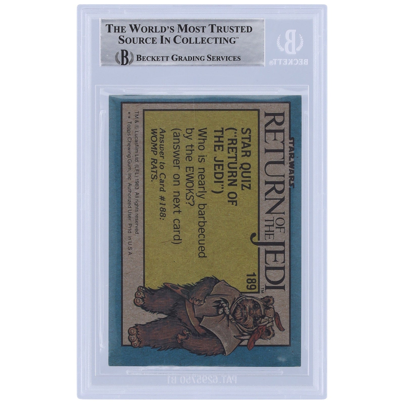 Kit West Star Wars Autographed 1983 Topps Return of the Jedi 189 BGS Authenticated Card - The Ballers Bank