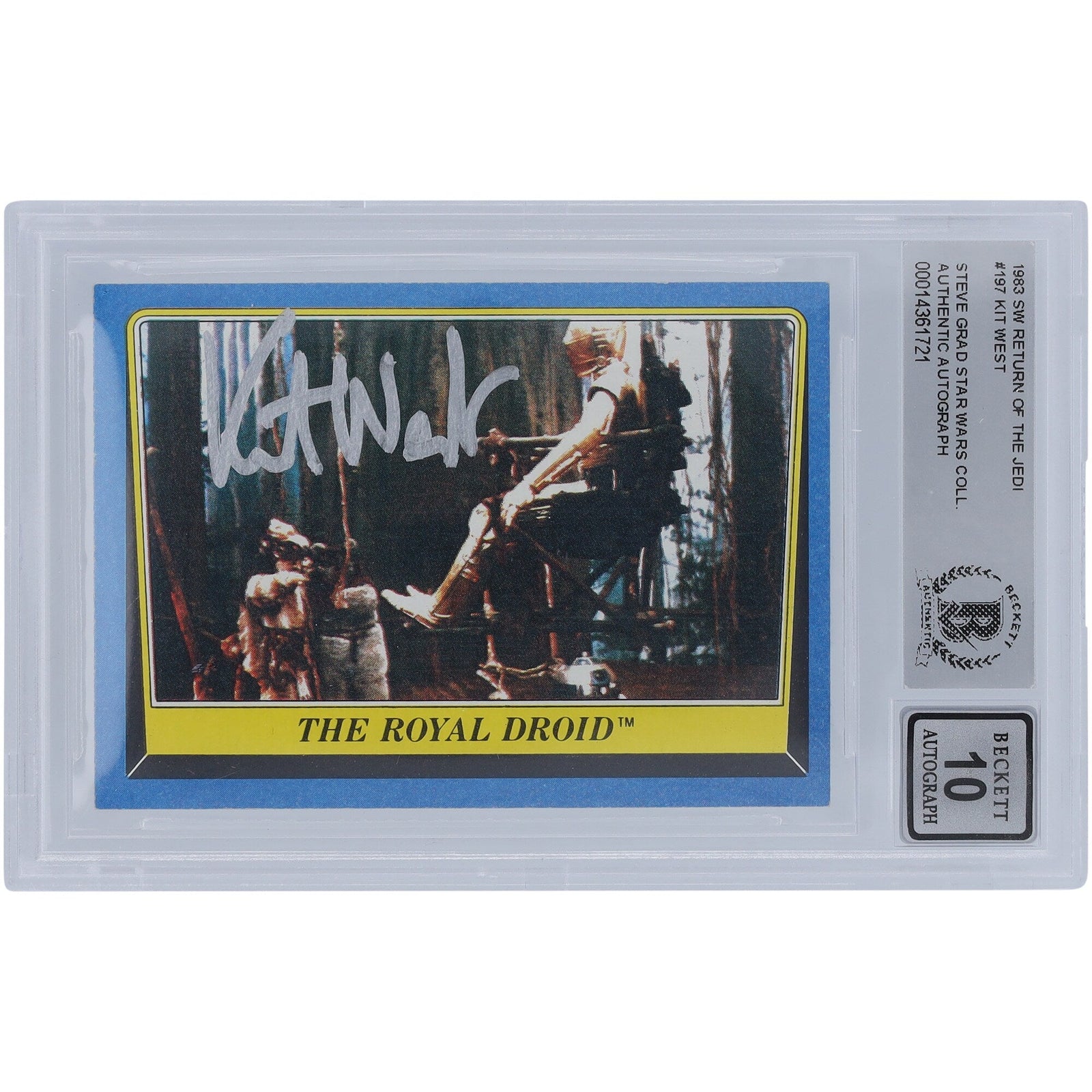 Kit West Star Wars Autographed 1983 Topps Return of the Jedi 197 BGS Authenticated 10 Card - The Ballers Bank