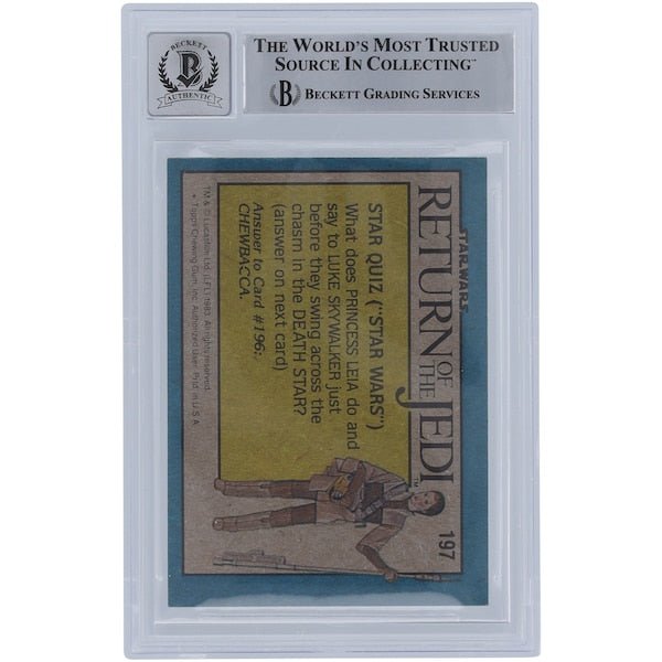Kit West Star Wars Autographed 1983 Topps Return of the Jedi 197 BGS Authenticated 10 Card - The Ballers Bank