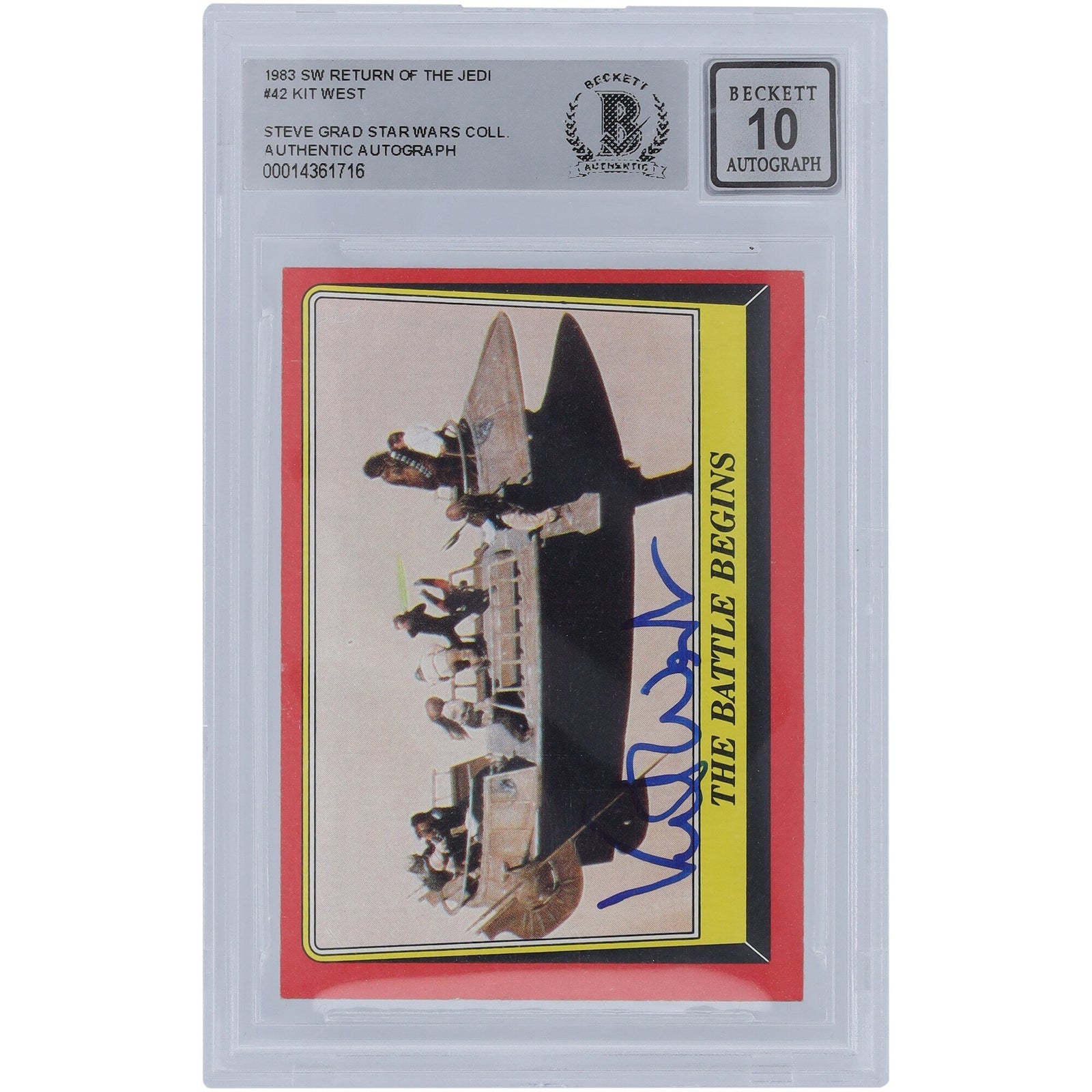 Kit West Star Wars Autographed 1983 Topps Return of the Jedi 42 BGS Authenticated 10 Card - The Ballers Bank