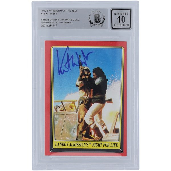 Kit West Star Wars Autographed 1983 Topps Return of the Jedi 43 BGS Authenticated 10 Card - The Ballers Bank
