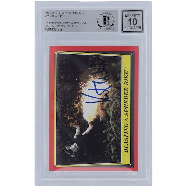 Kit West Star Wars Autographed 1983 Topps Return of the Jedi 70 BGS Authenticated 10 Card - The Ballers Bank