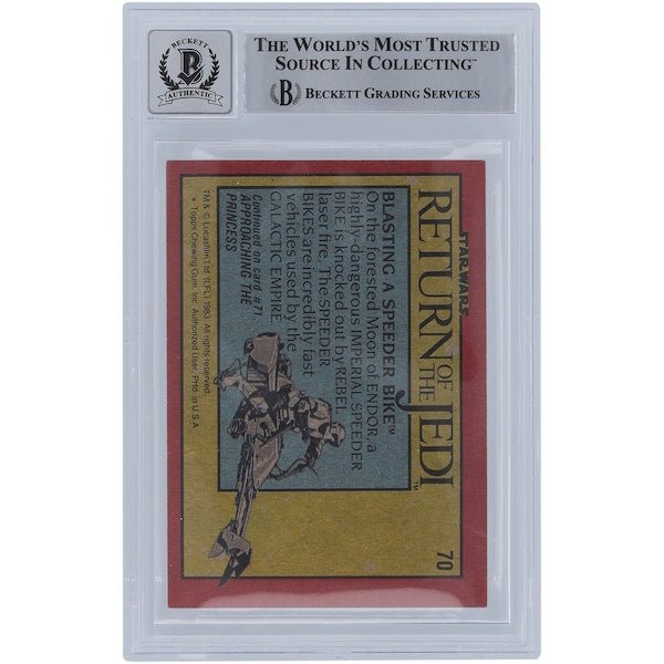 Kit West Star Wars Autographed 1983 Topps Return of the Jedi 70 BGS Authenticated 10 Card - The Ballers Bank