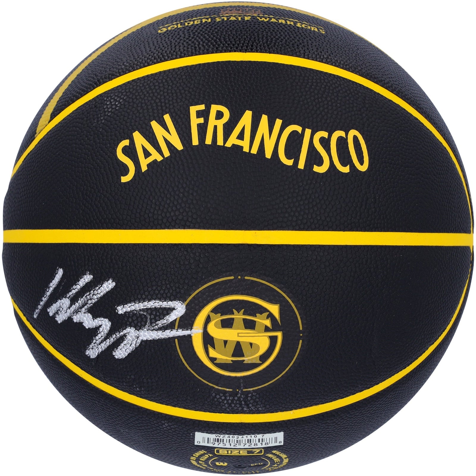 Klay Thompson Golden State Warriors Autographed Fanatics Authentic Wilson 2023 - 24 City Edition Collector's Basketball - The Ballers Bank