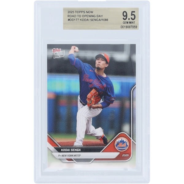 Kodai Senga New York Mets 2025 Topps Now Road to Opening Day OD - 177 BGS Authenticated 9.5 Card - The Ballers Bank