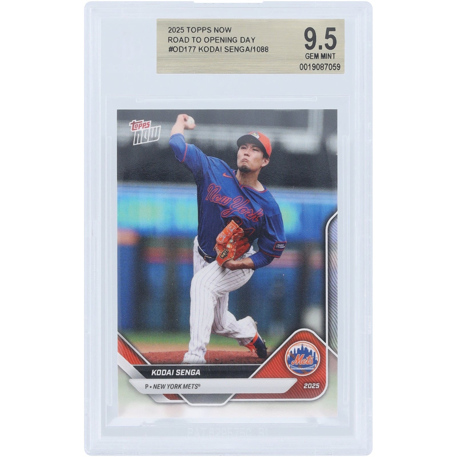 Kodai Senga New York Mets 2025 Topps Now Road to Opening Day OD - 177 BGS Authenticated 9.5 Card - The Ballers Bank