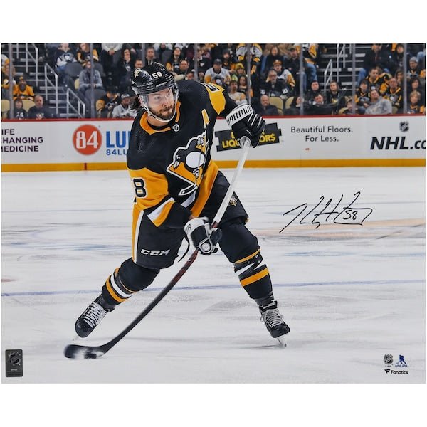 Kris Letang Pittsburgh Penguins Autographed Fanatics Authentic 16" x 20" Black Jersey Shooting Photograph - The Ballers Bank