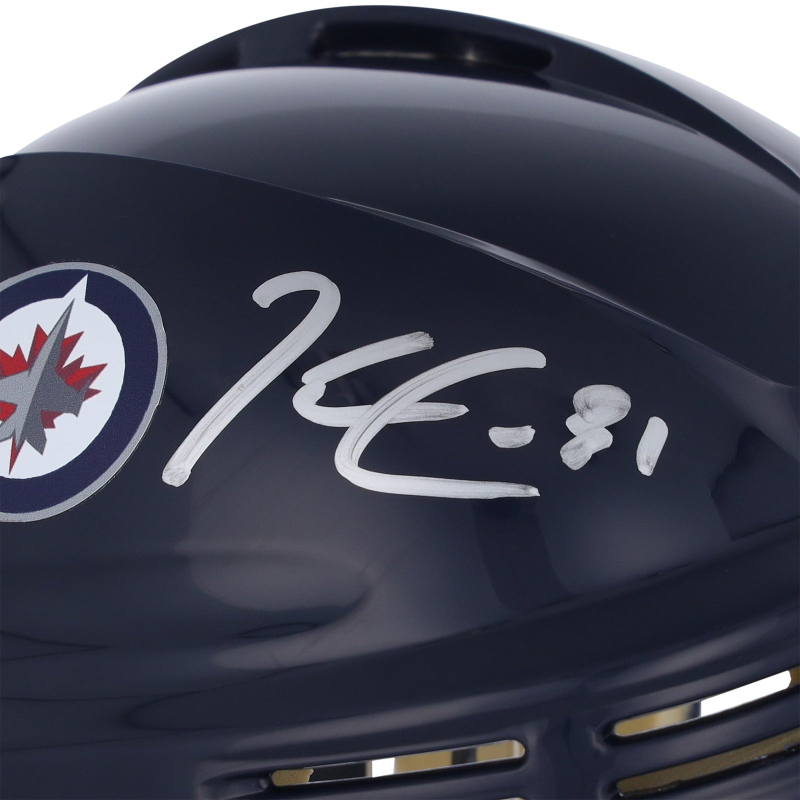 Kyle Connor Winnipeg Jets Autographed Fanatics Authentic Navy Mini Helmet - The Ballers Bank