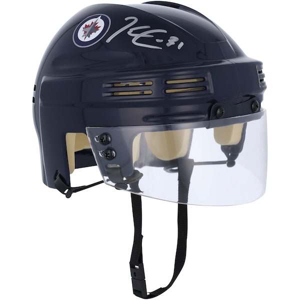 Kyle Connor Winnipeg Jets Autographed Fanatics Authentic Navy Mini Helmet - The Ballers Bank