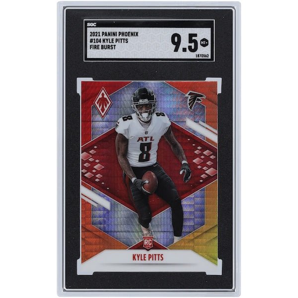 Kyle Pitts Atlanta Falcons 2021 Panini Phoenix Fire Burst 104 SGC Authenticated 9.5 Rookie Card - The Ballers Bank