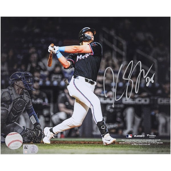 Kyle Stowers Miami Marlins Autographed Fanatics Authentic 8" x 10" Walk - Off Home Run Spotlight Photograph - The Ballers Bank