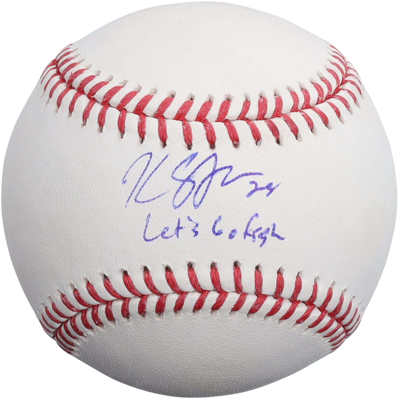 Kyle Stowers Miami Marlins Autographed Fanatics Authentic Baseball with "Let's Go Fish" Inscription - The Ballers Bank