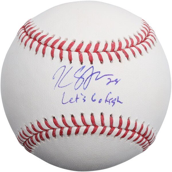 Kyle Stowers Miami Marlins Autographed Fanatics Authentic Baseball with "Let's Go Fish" Inscription - The Ballers Bank