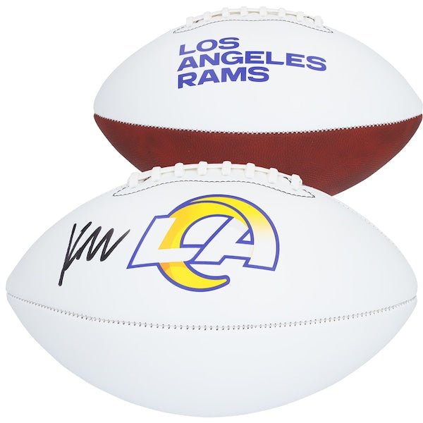 Kyren Williams Los Angeles Rams Autographed Fanatics Authentic Franklin White Panel Football - The Ballers Bank