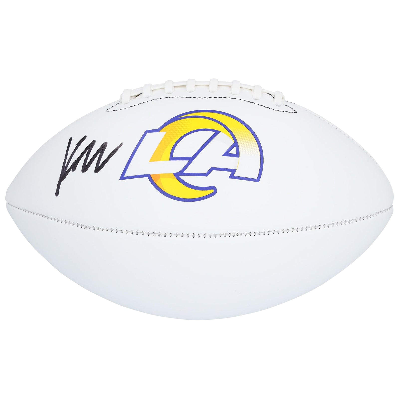 Kyren Williams Los Angeles Rams Autographed Fanatics Authentic Franklin White Panel Football - The Ballers Bank