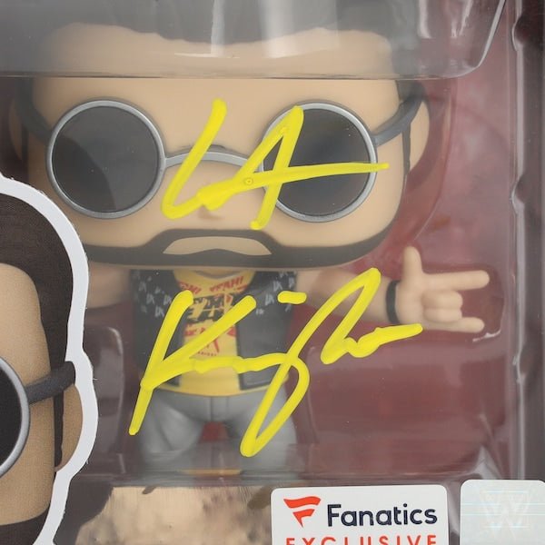 LA Knight WWE Autographed Fanatics Authentic 175 Fanatics Exclusive Funko Pop! Figurine - The Ballers Bank