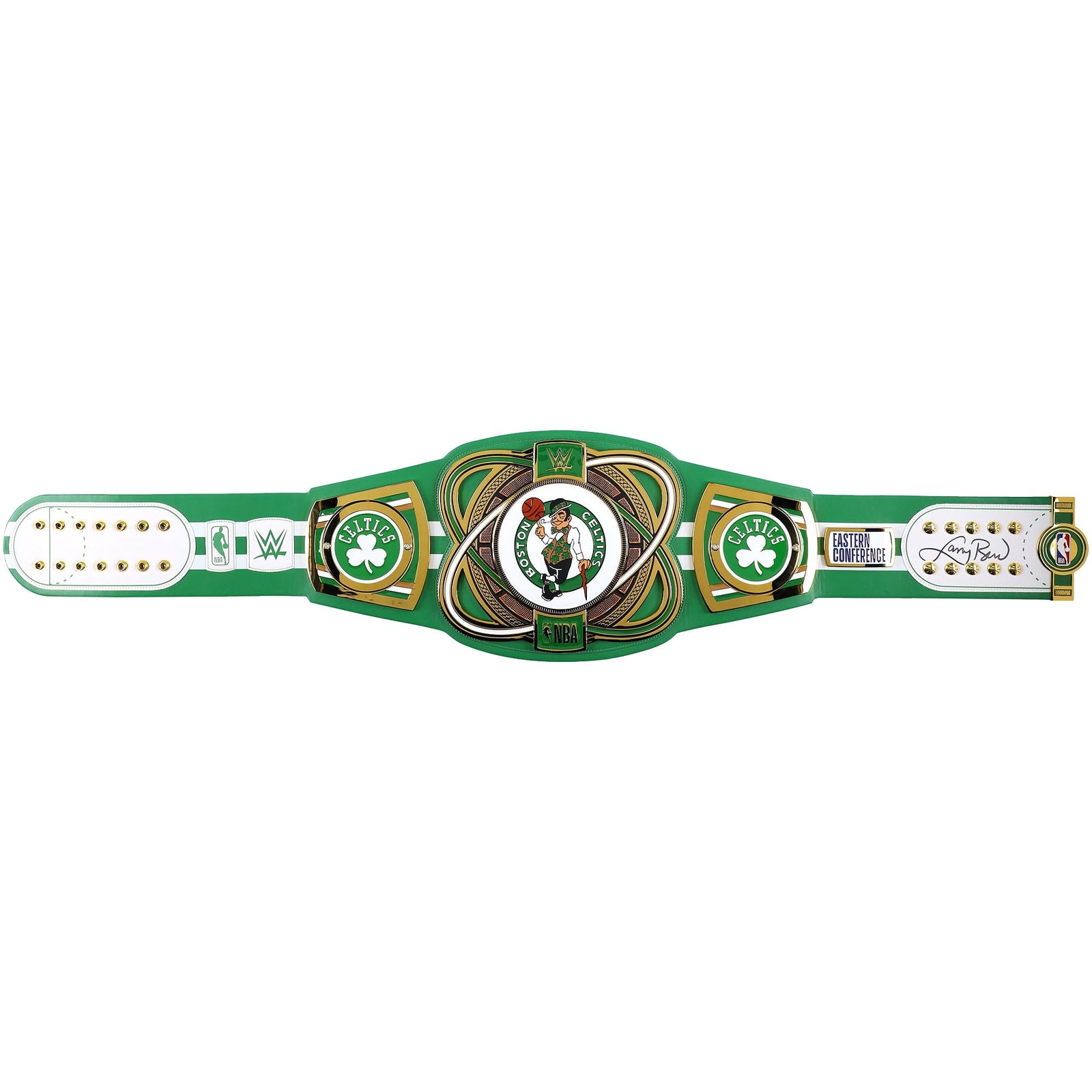 Larry Bird Boston Celtics Autographed Fanatics Authentic WWE Legacy Title Belt - The Ballers Bank