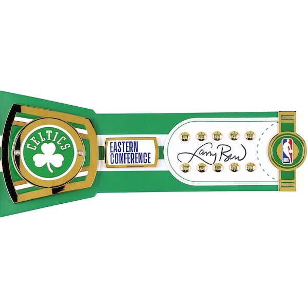 Larry Bird Boston Celtics Autographed Fanatics Authentic WWE Legacy Title Belt - The Ballers Bank
