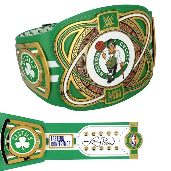 Larry Bird Boston Celtics Autographed Fanatics Authentic WWE Legacy Title Belt - The Ballers Bank