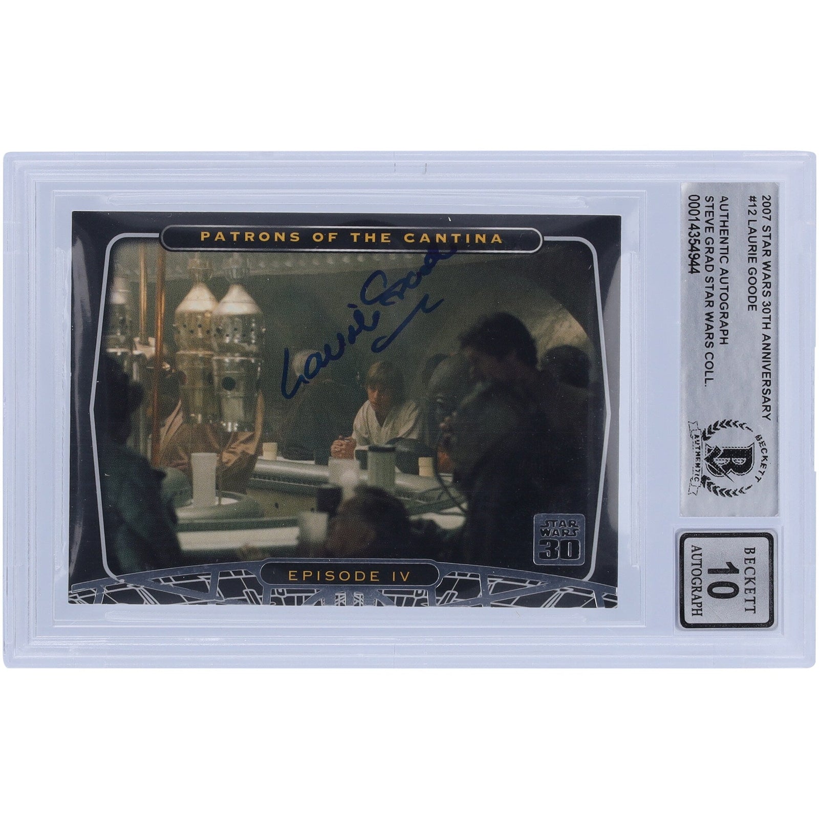 Laurie Goode Star Wars Autographed 2007 Topps 30th Anniversary 12 BGS Authenticated 10 Card - The Ballers Bank