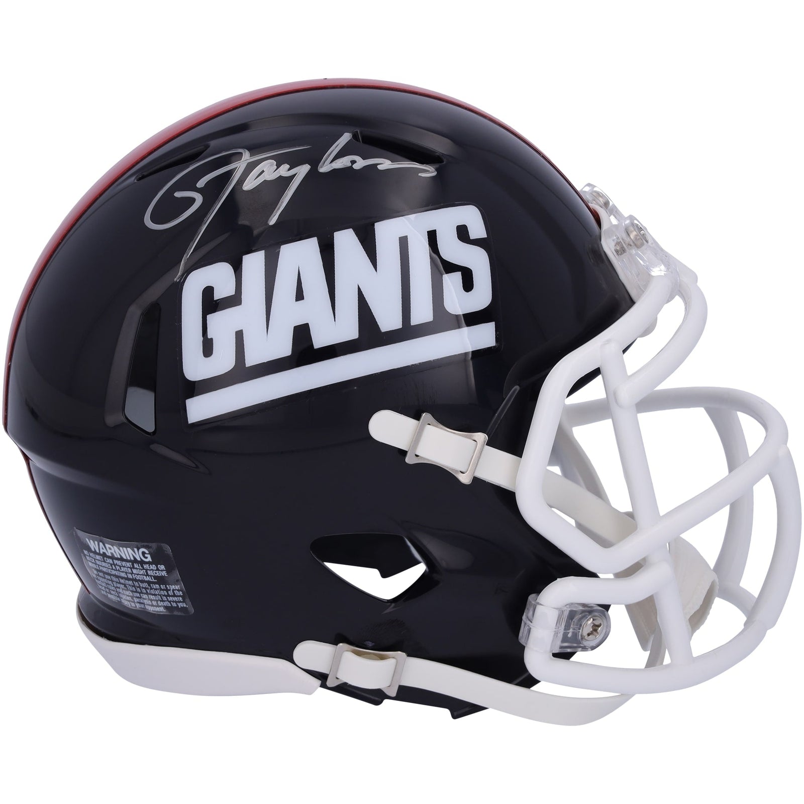 Lawrence Taylor New York Giants Autographed Fanatics Authentic Riddell Throwback Speed Mini Helmet - The Ballers Bank
