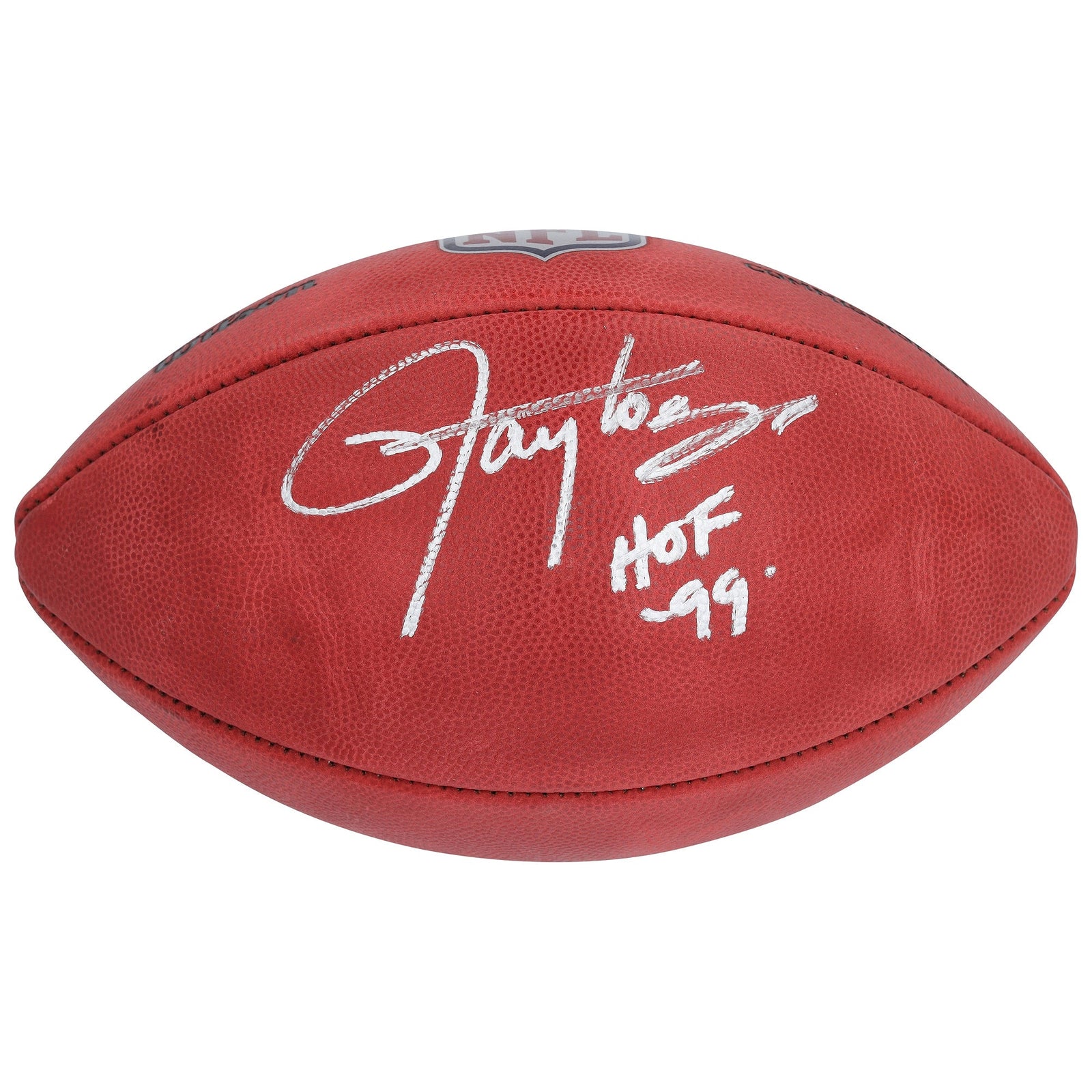 Lawrence Taylor New York Giants Autographed Fanatics Authentic Wilson Duke Full Color Football with "HOF 99" Inscription - The Ballers Bank