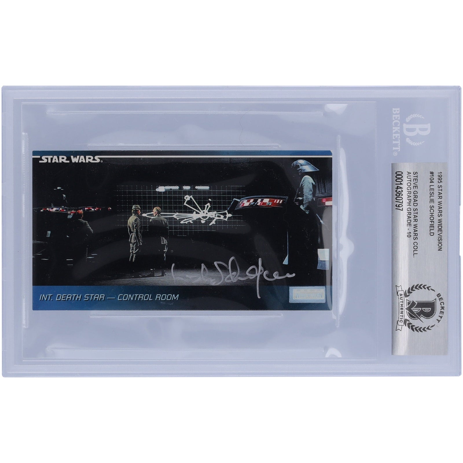 Leslie Schofield Star Wars Autographed 1995 Topps Widevision 104 BAS Authenticated 10 Card - The Ballers Bank