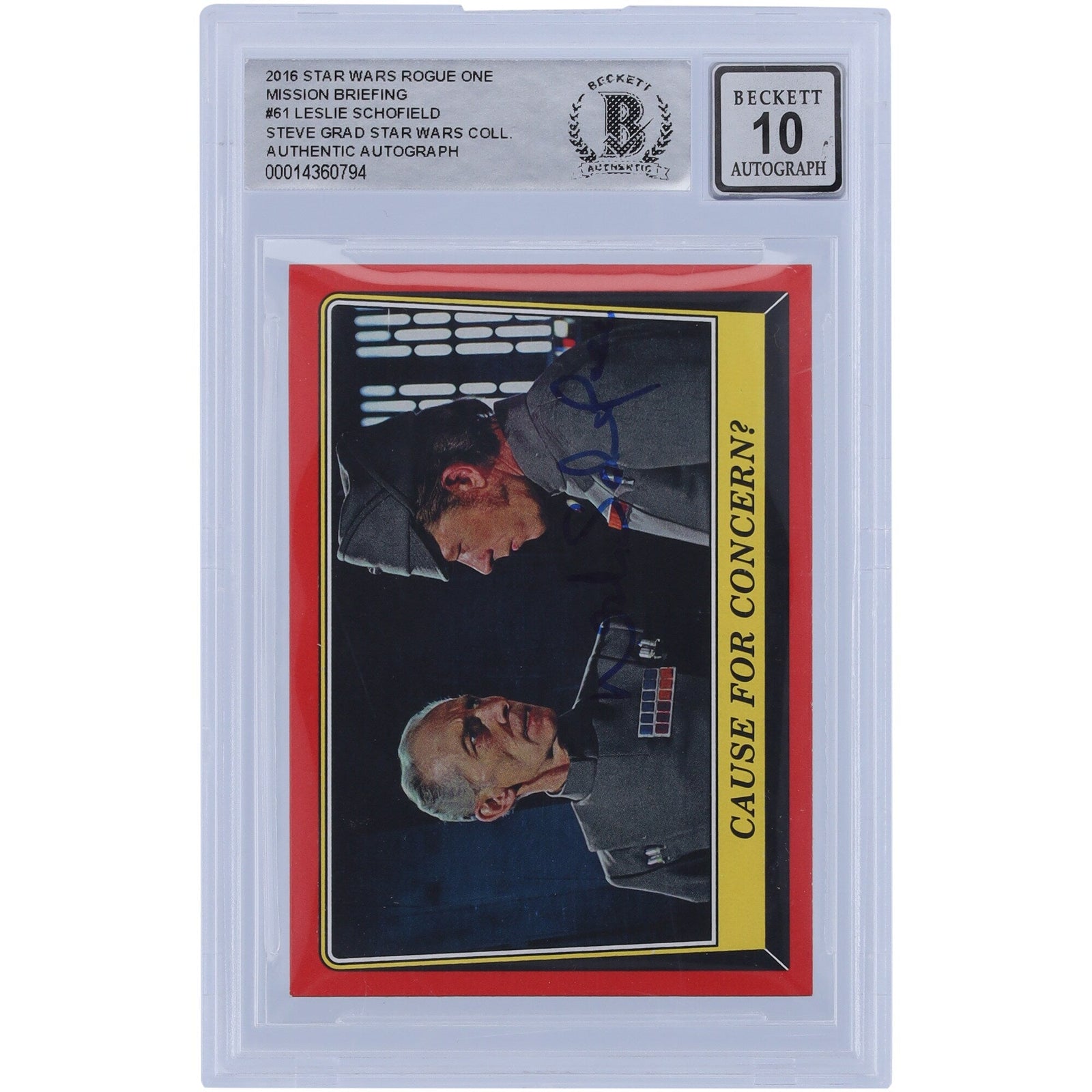 Leslie Schofield Star Wars Autographed 2016 Topps 61 BAS Authenticated 10 Card - The Ballers Bank