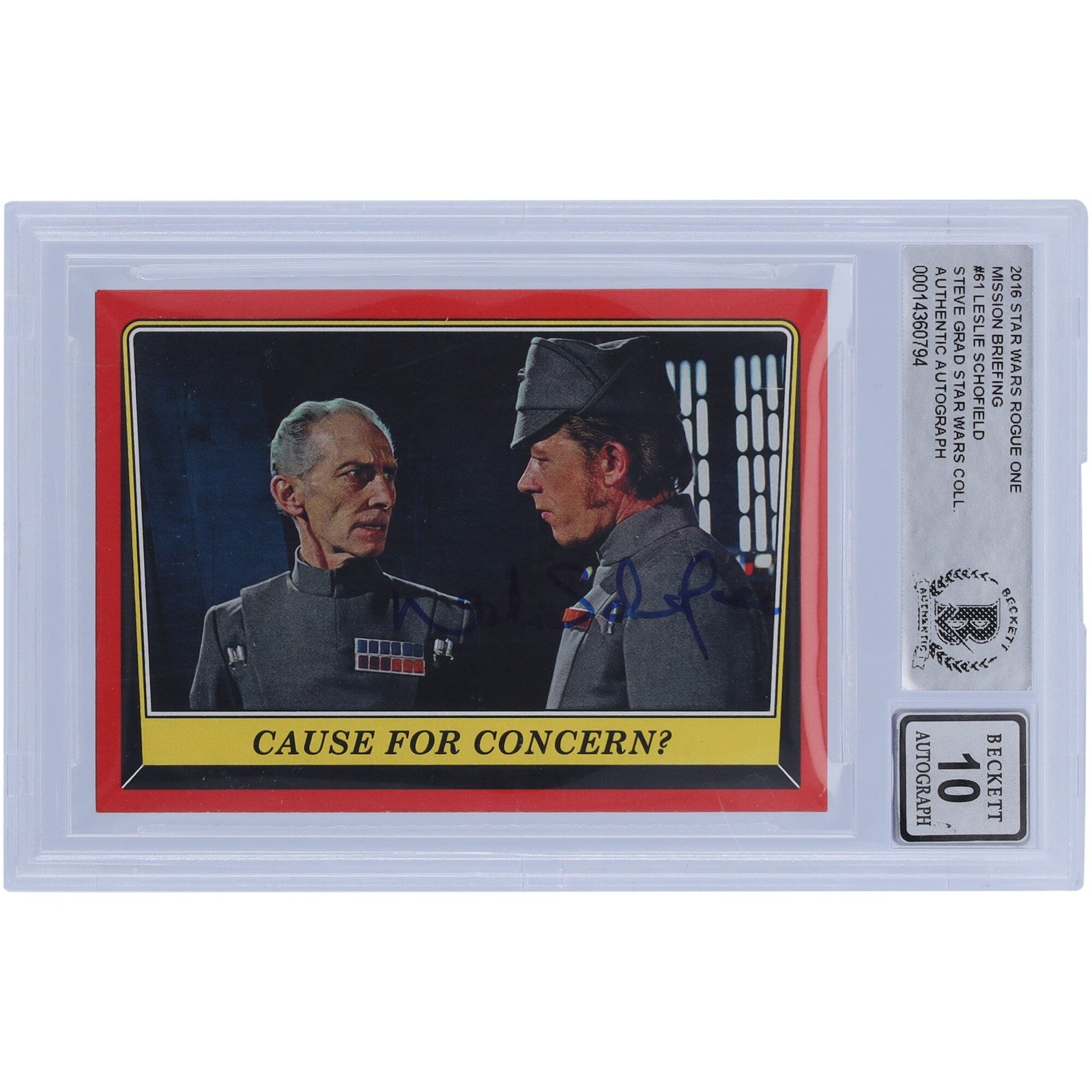 Leslie Schofield Star Wars Autographed 2016 Topps 61 BAS Authenticated 10 Card - The Ballers Bank