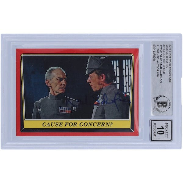 Leslie Schofield Star Wars Autographed 2016 Topps 61 BAS Authenticated 10 Card - The Ballers Bank