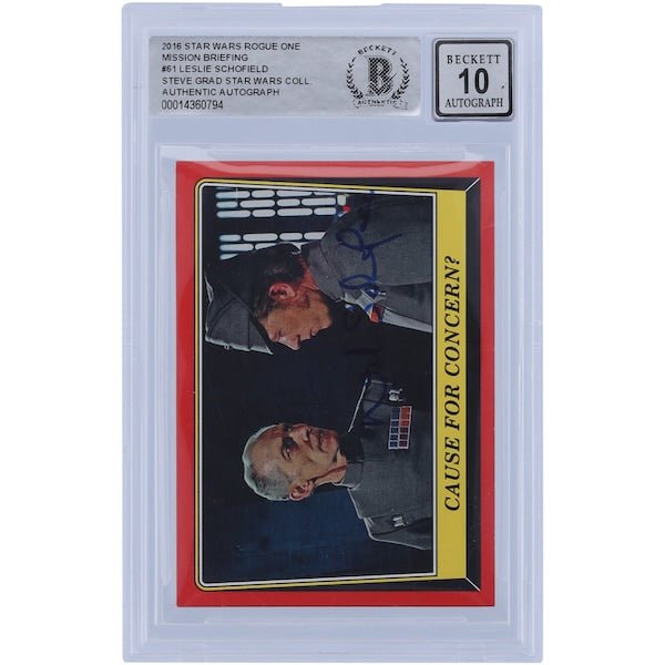 Leslie Schofield Star Wars Autographed 2016 Topps 61 BAS Authenticated 10 Card - The Ballers Bank