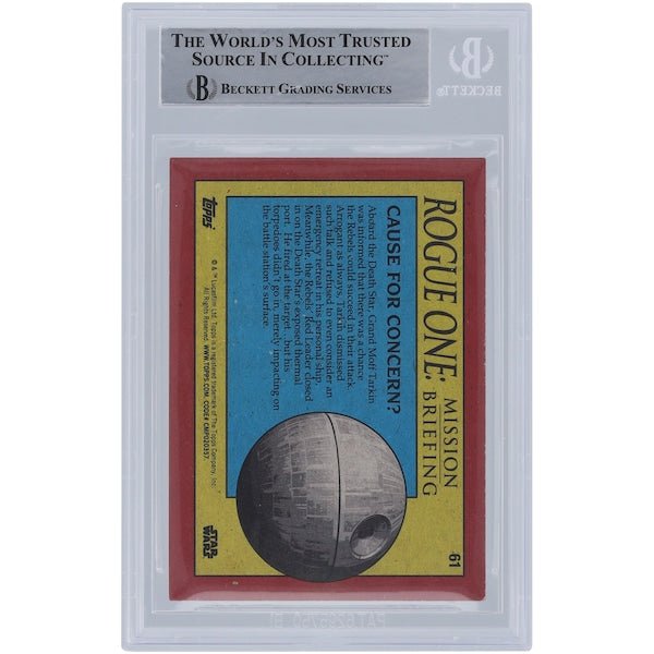 Leslie Schofield Star Wars Autographed 2016 Topps Rogue One 61 BGS Authenticated Card - The Ballers Bank