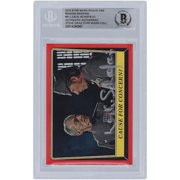 Leslie Schofield Star Wars Autographed 2016 Topps Rogue One 61 BGS Authenticated Card - The Ballers Bank
