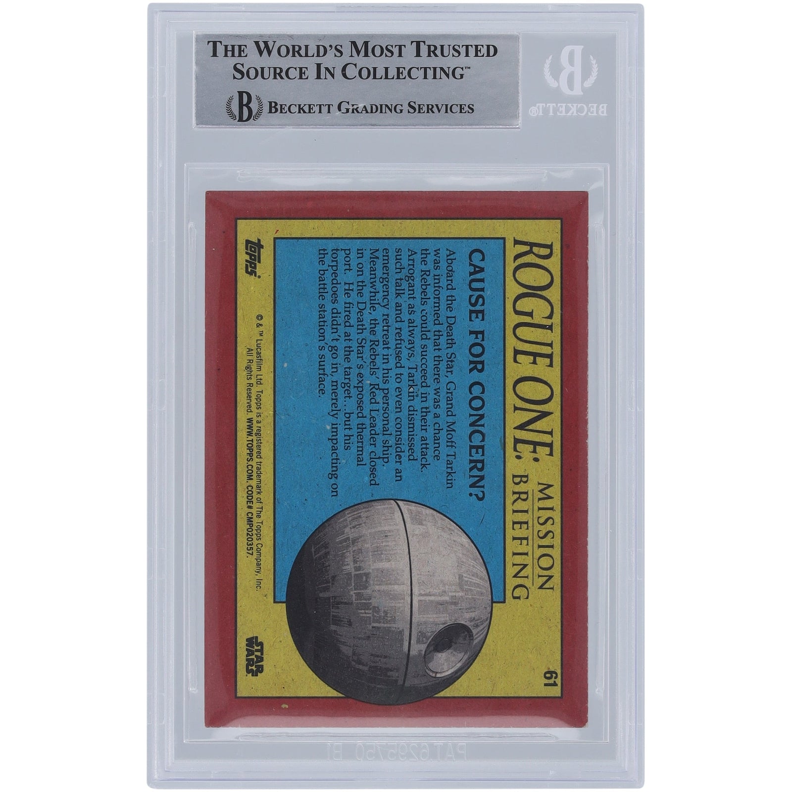 Leslie Schofield Star Wars Autographed 2016 Topps Rogue One 61 BGS Authenticated Card - The Ballers Bank