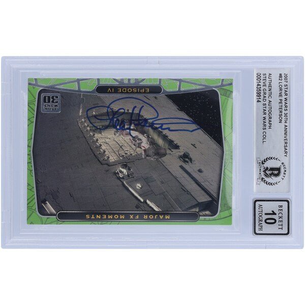 Lorne Peterson Star Wars Autographed 2007 Topps 30th Anniversary 82 BGS Authenticated 10 Card - The Ballers Bank