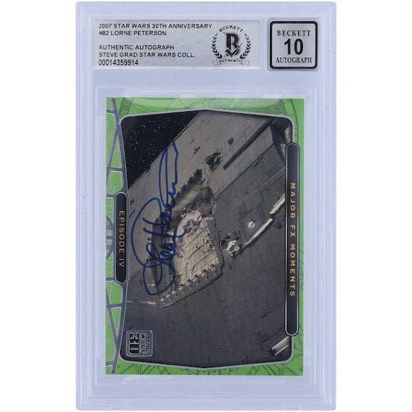 Lorne Peterson Star Wars Autographed 2007 Topps 30th Anniversary 82 BGS Authenticated 10 Card - The Ballers Bank