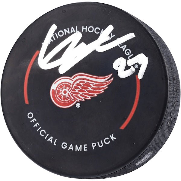 Lucas Raymond Detroit Red Wings Fanatics Authentic Autographed Official Team Game Puck - The Ballers Bank